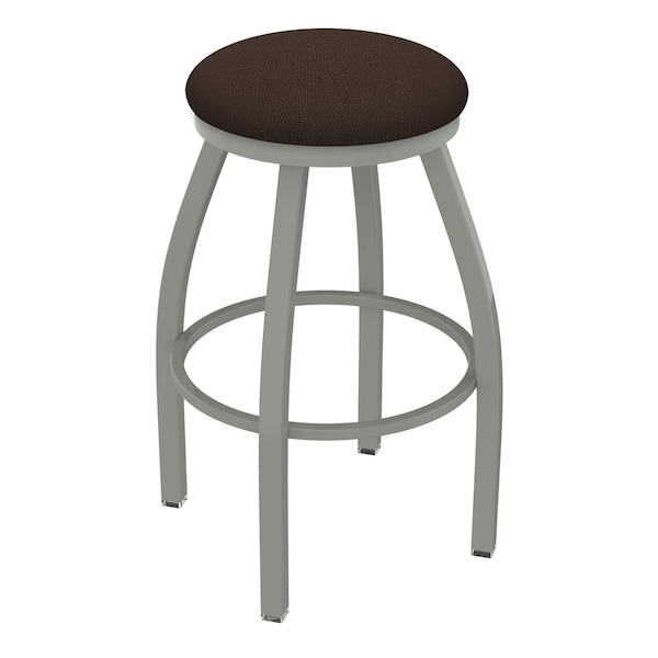 36" Swivel X-Tall Bar Stool, Nickel Finish, Rein Coffee Seat